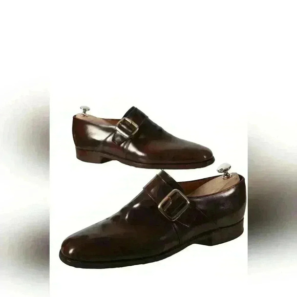 CHURCH'S BROWN CALFSKIN LEATHER WESTBURY MONK STRAP DRESS SHOES 10US ENGLAND - Picture 5 of 11